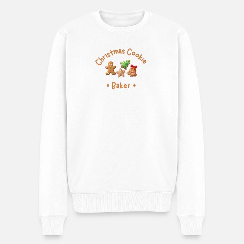 Christmas Baker - Männer Premium Bio Pullover - Weiß