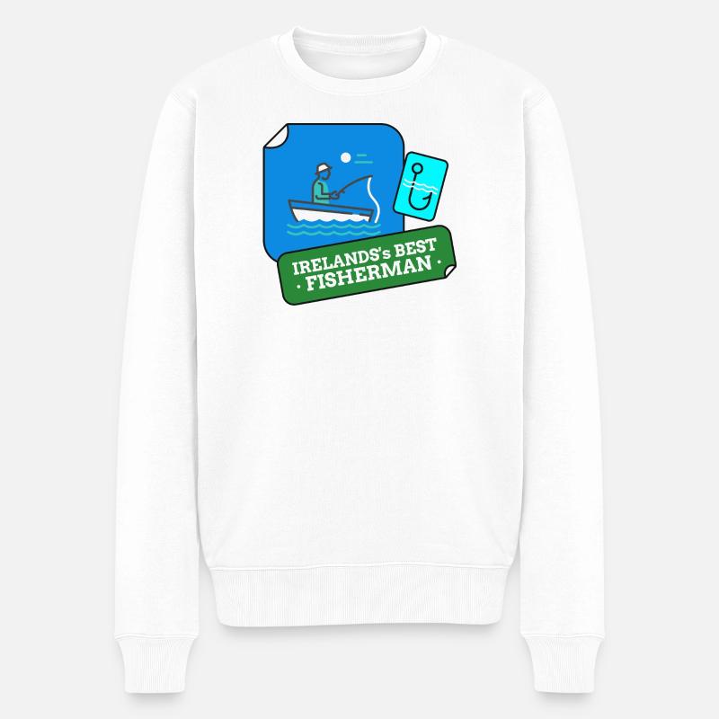 Le meilleur design de pêcheur d’Irlande - Pull Premium bio Homme - blanc