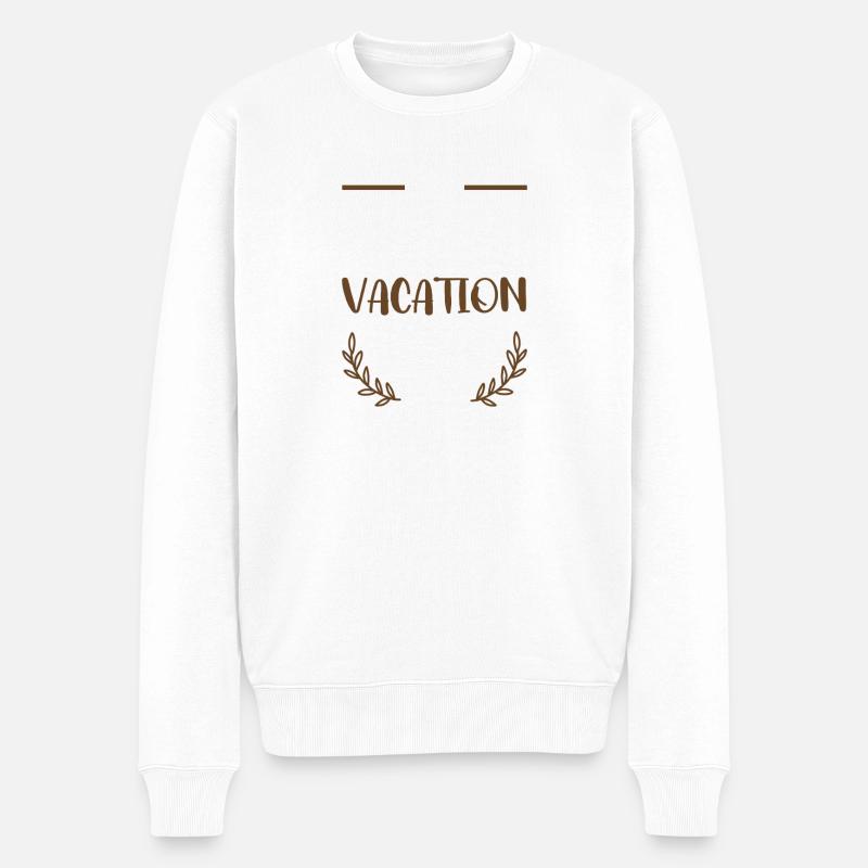 I Love Vacation - Männer Premium Bio Pullover - Weiß