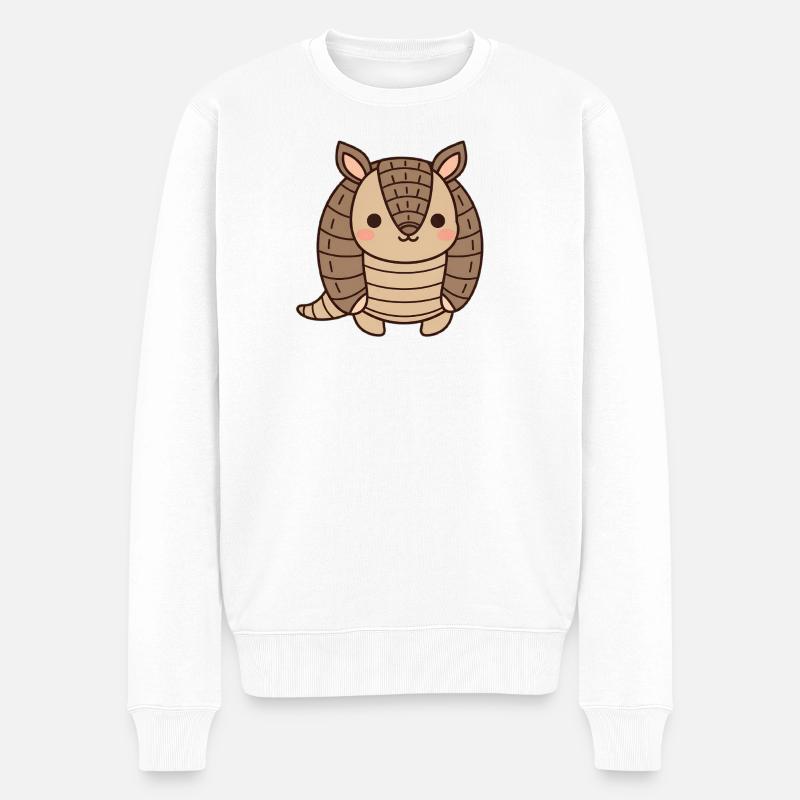 Gürteltier - Männer Premium Bio Pullover - Weiß