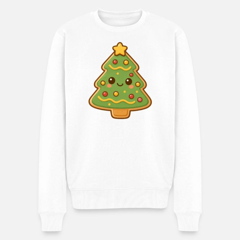 Biscuit sapin de Noël - Pull Premium bio Homme - blanc