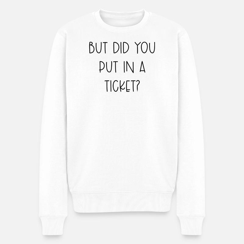 Lustiges IT-Support-Tech-Helpdesk-Ticket-Geschenk - Männer Premium Bio Pullover - Weiß