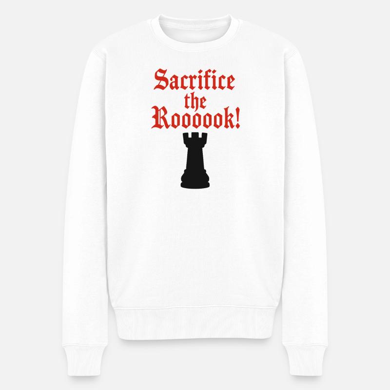 Opfer des Turms Gothic - Männer Premium Bio Pullover - Weiß