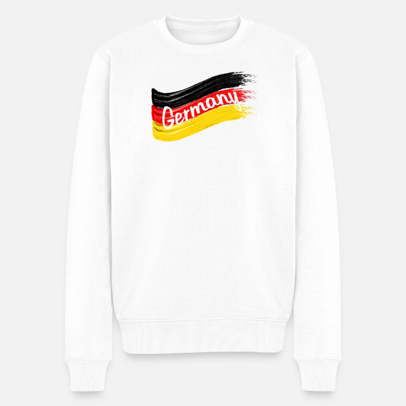 Drapeau allemand - Pull Premium bio Homme - blanc
