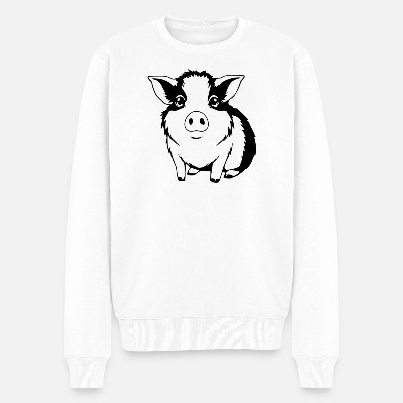 T-shirt cochon d’Inde cadeau - Pull Premium bio Homme - blanc