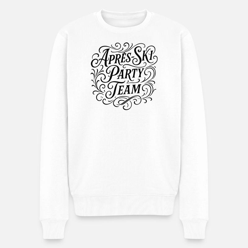 Apres Ski Party Team - Männer Premium Bio Pullover - Weiß