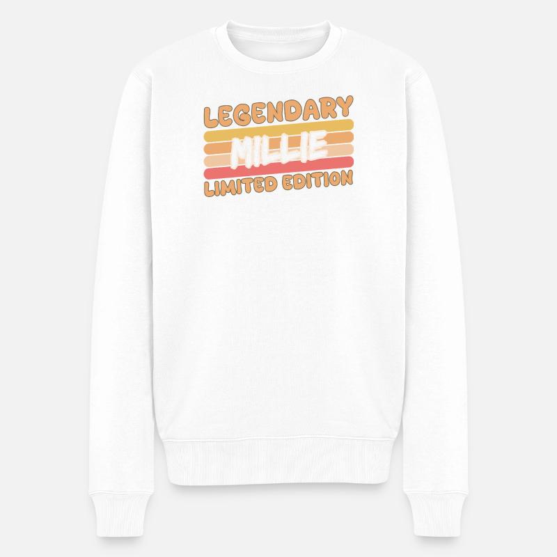 Millie als Name - Männer Premium Bio Pullover - Weiß