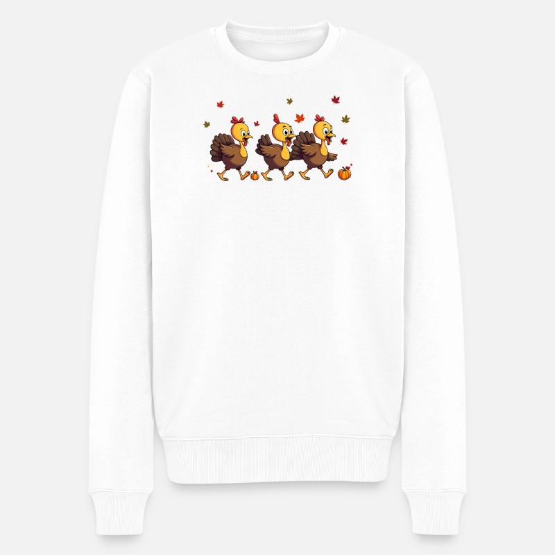 Bébé dinde de Thanksgiving - Pull Premium bio Homme - blanc