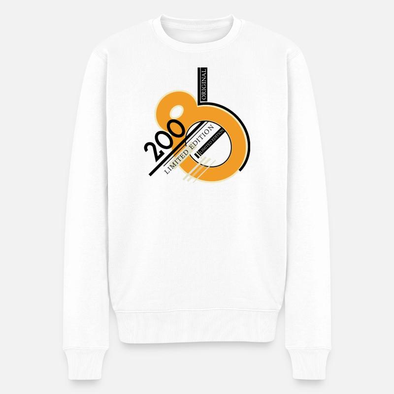 Orangen Ringdesign Limited Edition 2008 - Männer Premium Bio Pullover - Weiß