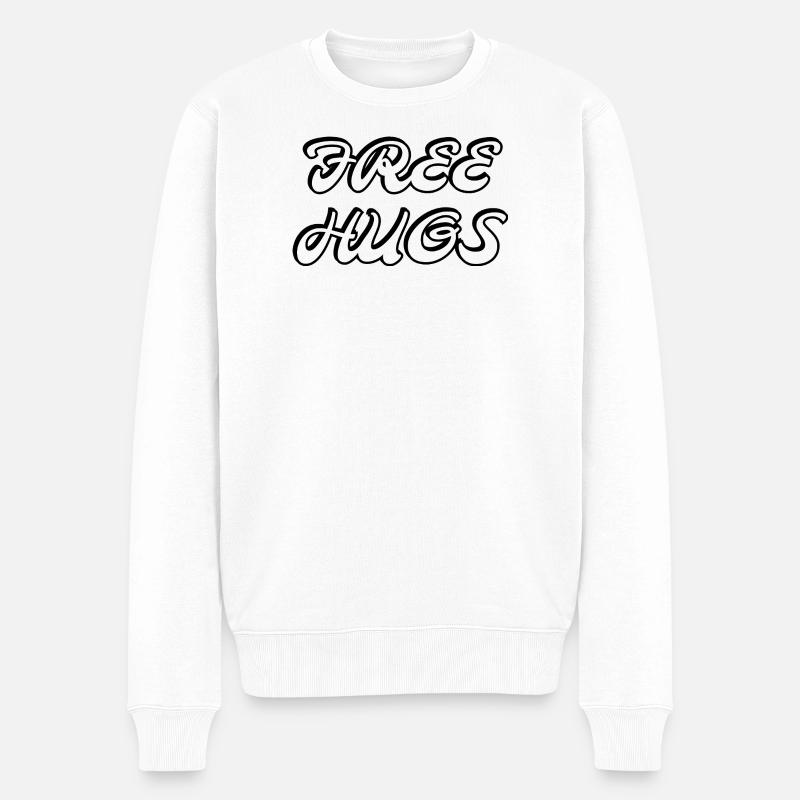 Câlins gratuits - Pull Premium bio Homme - blanc