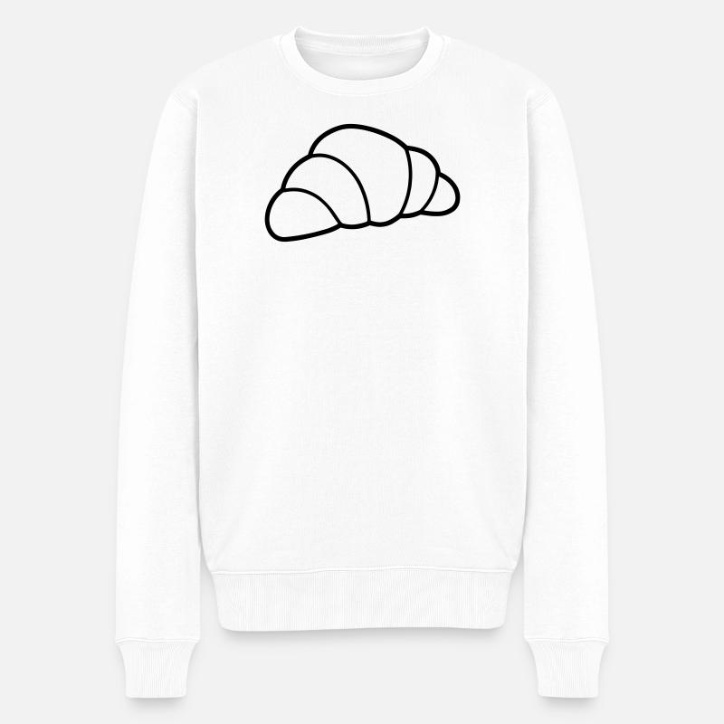 Halbmond - Männer Premium Bio Pullover - Weiß