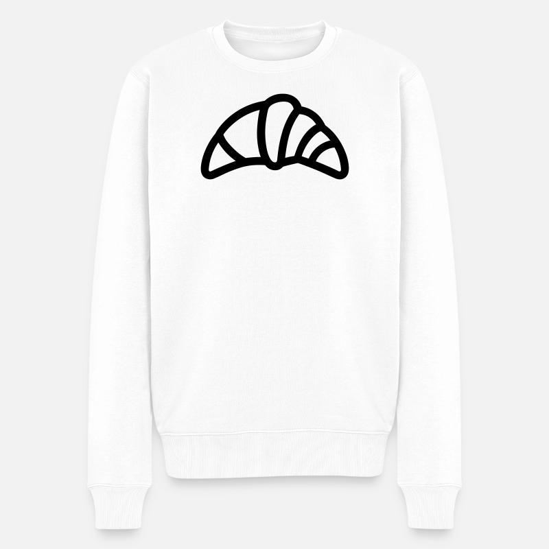 Halbmond - Männer Premium Bio Pullover - Weiß