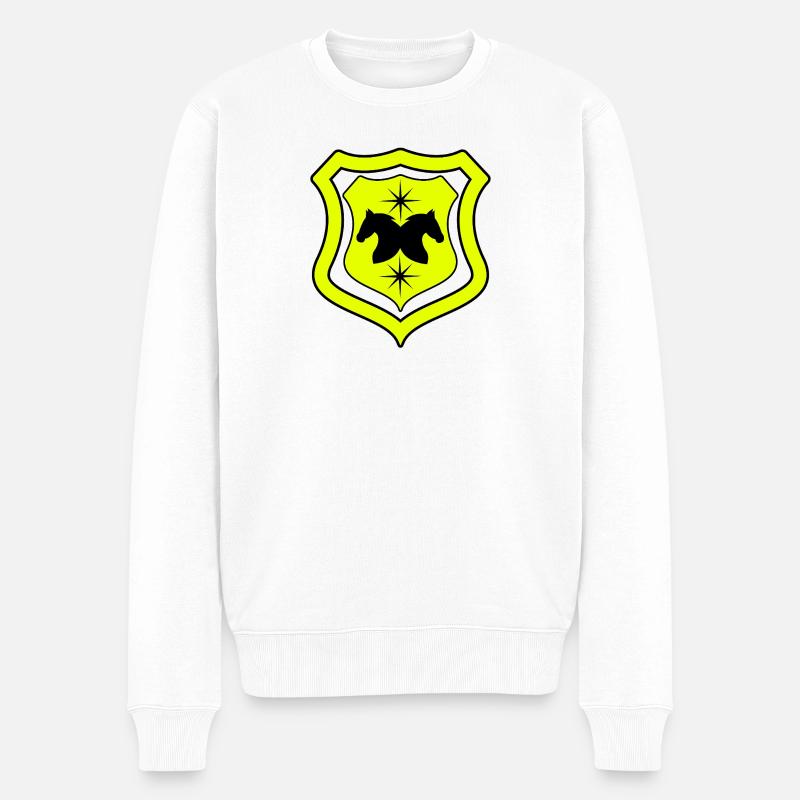 Pferde - Männer Premium Bio Pullover - Weiß