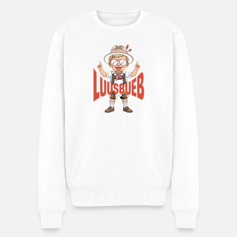 Luusbueb - Pull Premium bio Homme - blanc