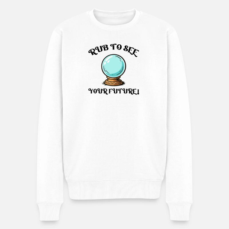 Kristallkugel  - Männer Premium Bio Pullover - Weiß