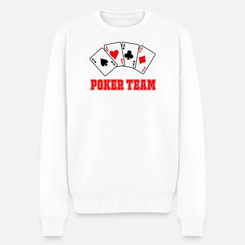 Équipe de poker - Pull Premium bio Homme - blanc