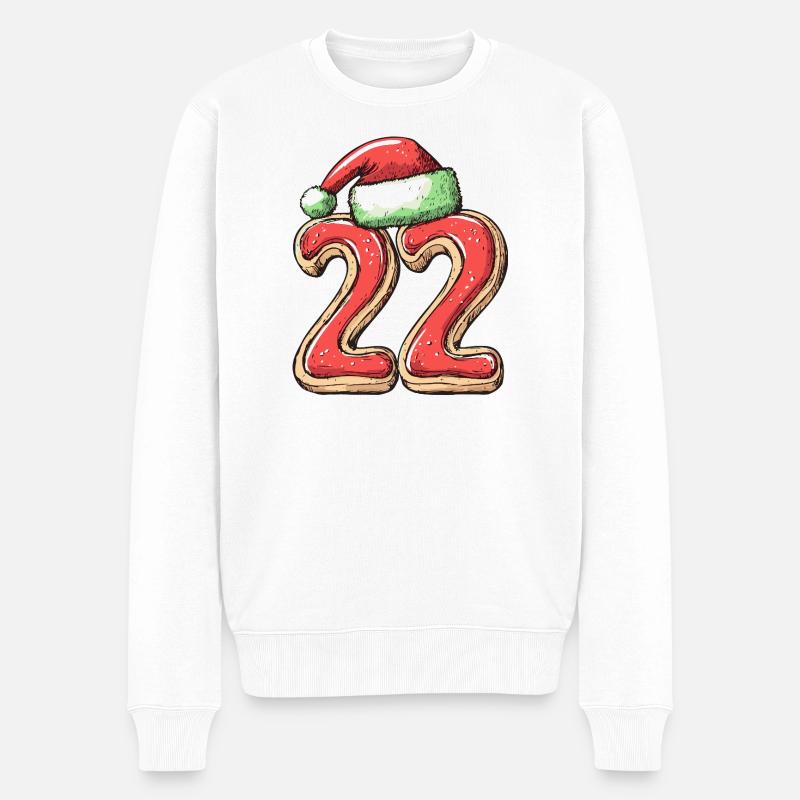 Biscuit de Noël à 22 chiffres - Pull Premium bio Homme - blanc