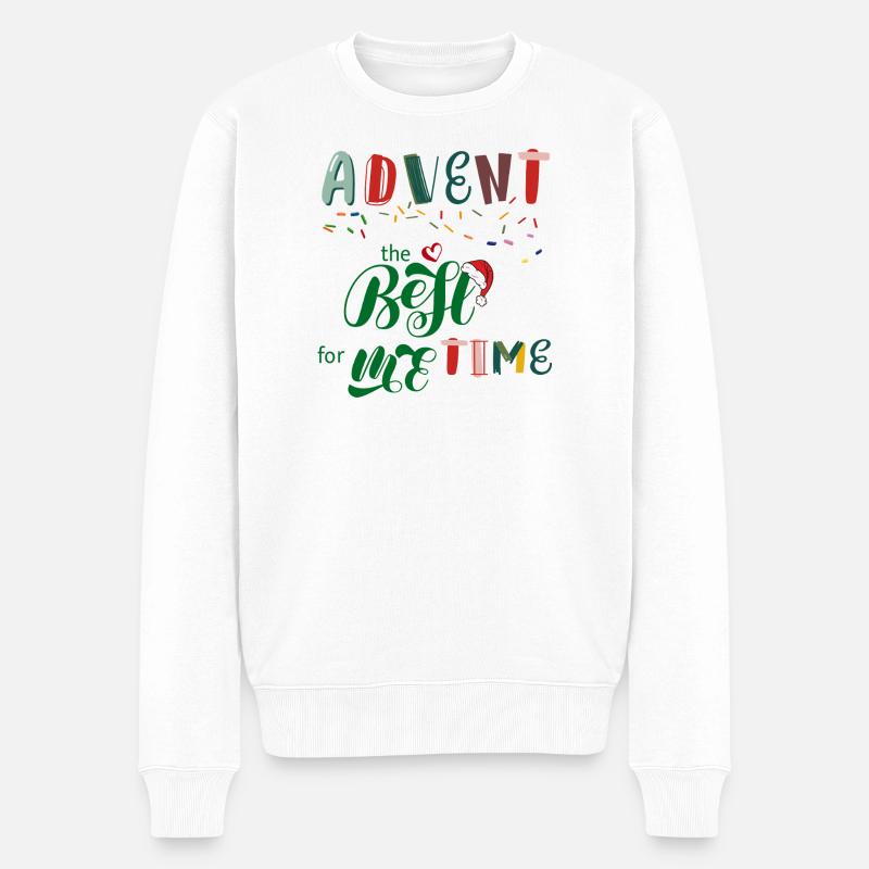 Advent Die Beste Zeit - Männer Premium Bio Pullover - Weiß