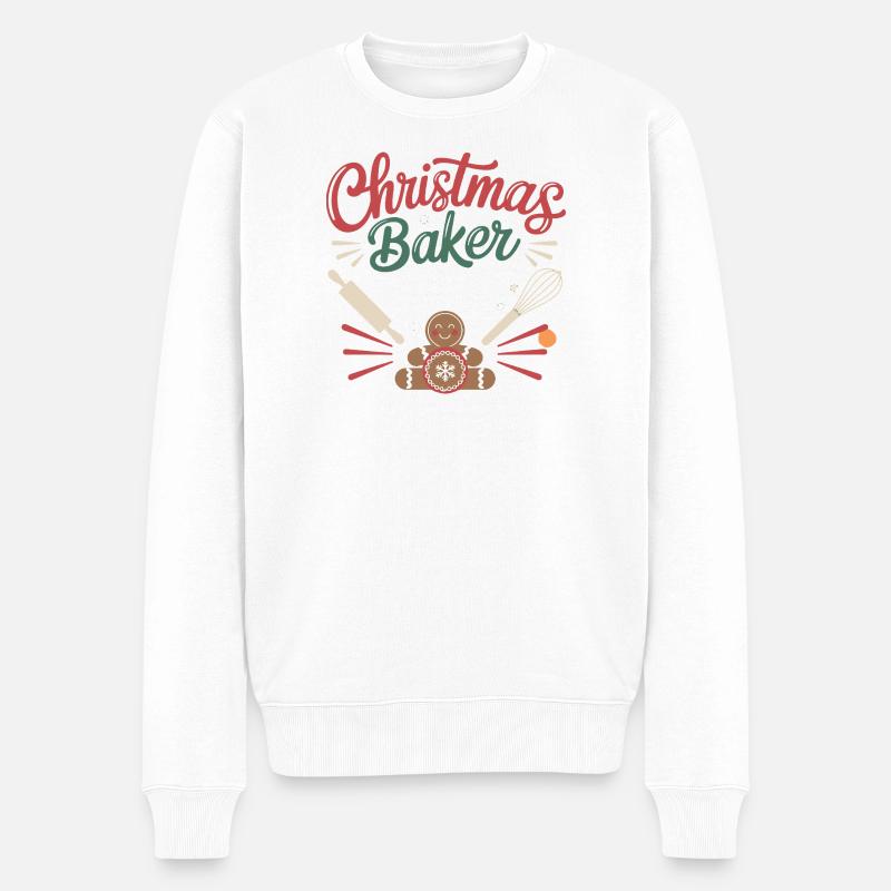  Christmas Baker Crew Weihnachtsbäcker Team - Männer Premium Bio Pullover - Weiß