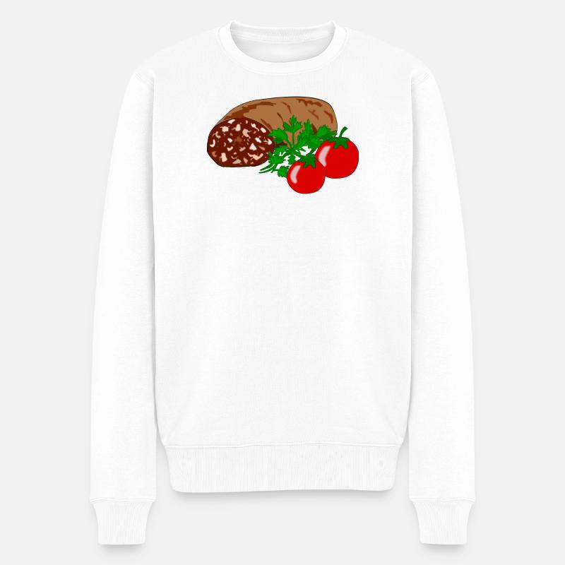 Boudin noir à la tomate - Pull Premium bio Homme - blanc