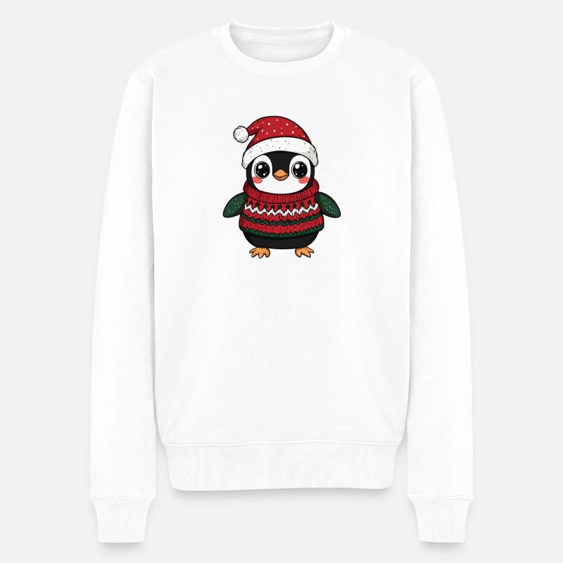 Noël pingouin - Pull Premium bio Homme - blanc