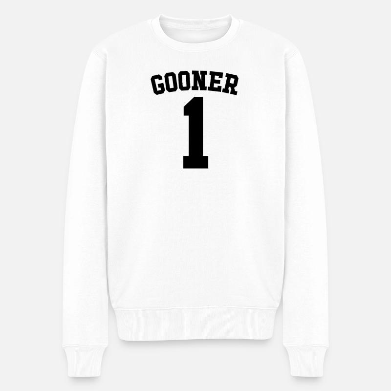 Gooner 1 Trikot Gooning - Männer Premium Bio Pullover - Weiß