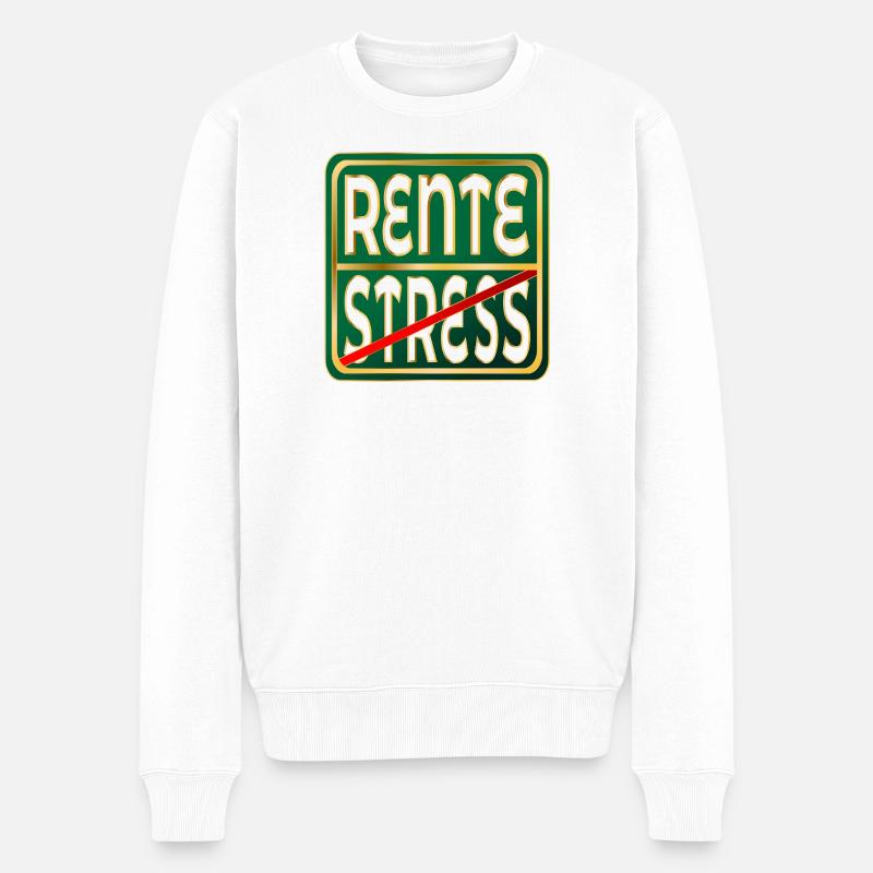 Abschied Stress Rente - Männer Premium Bio Pullover - Weiß
