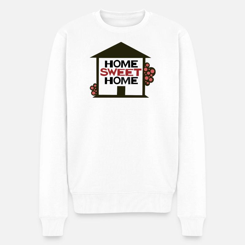 Trautes Haus von Cean - Männer Premium Bio Pullover - Weiß