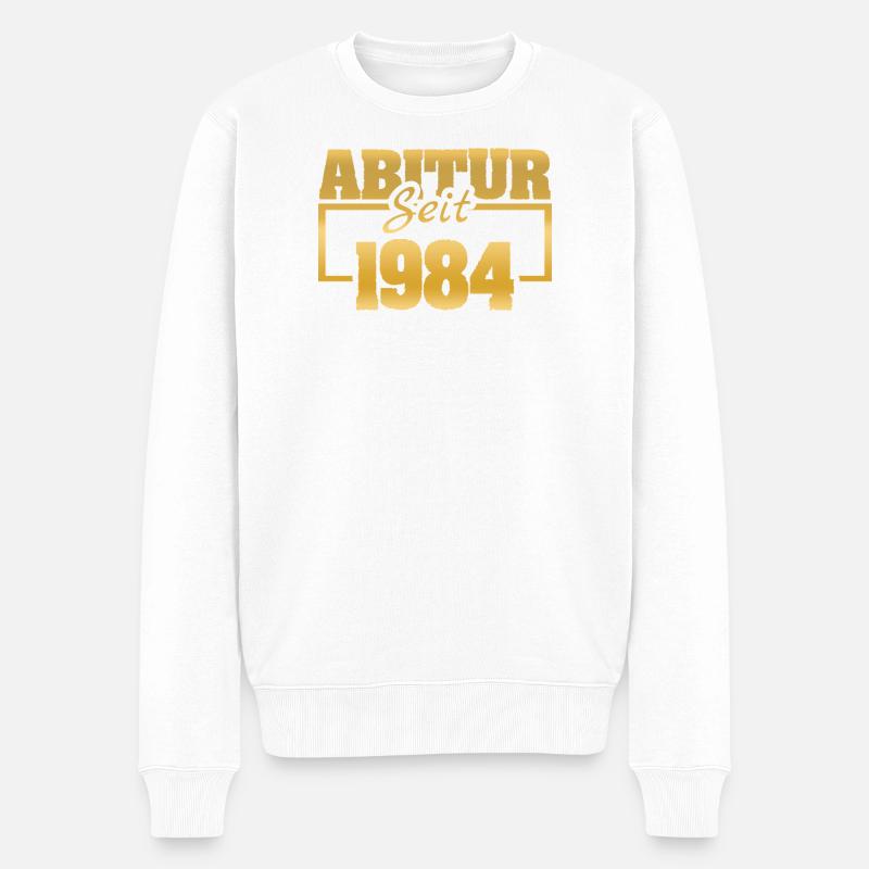 1984 - Männer Premium Bio Pullover - Weiß
