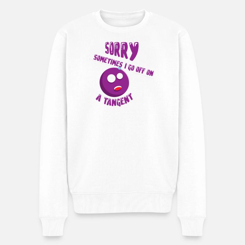 Mathe Mathematik Lehrer Spruch Mathelehrer Lustig - Männer Premium Bio Pullover - Weiß