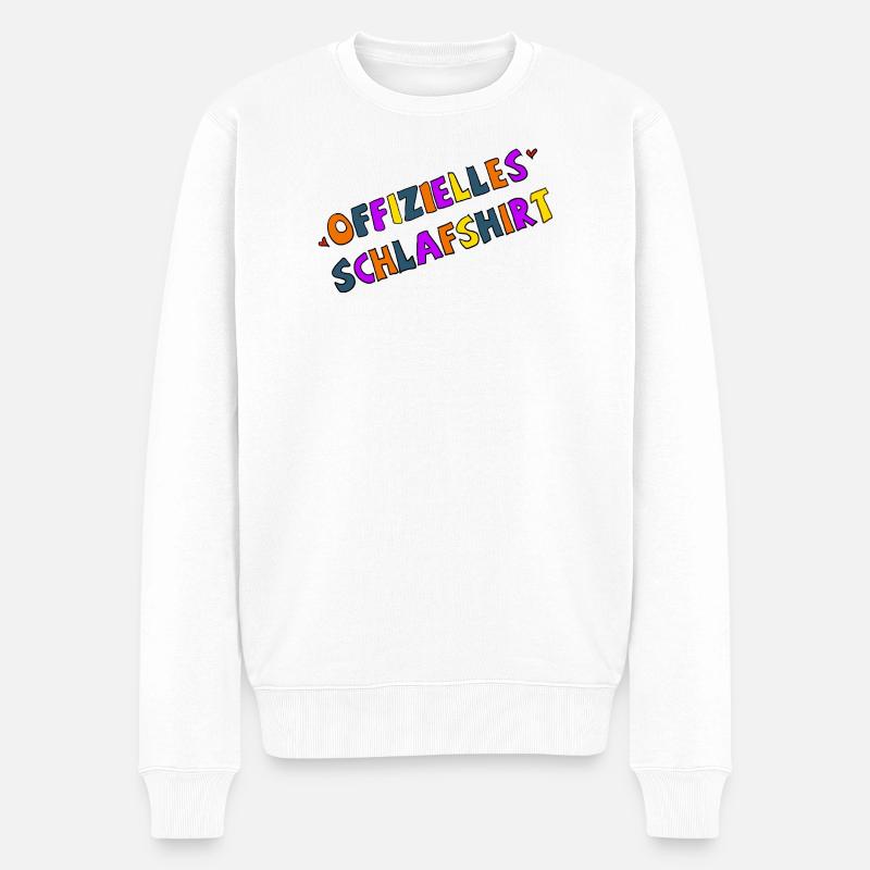 Offizielles Schlafshirt Farbexplosion - Männer Premium Bio Pullover - Weiß