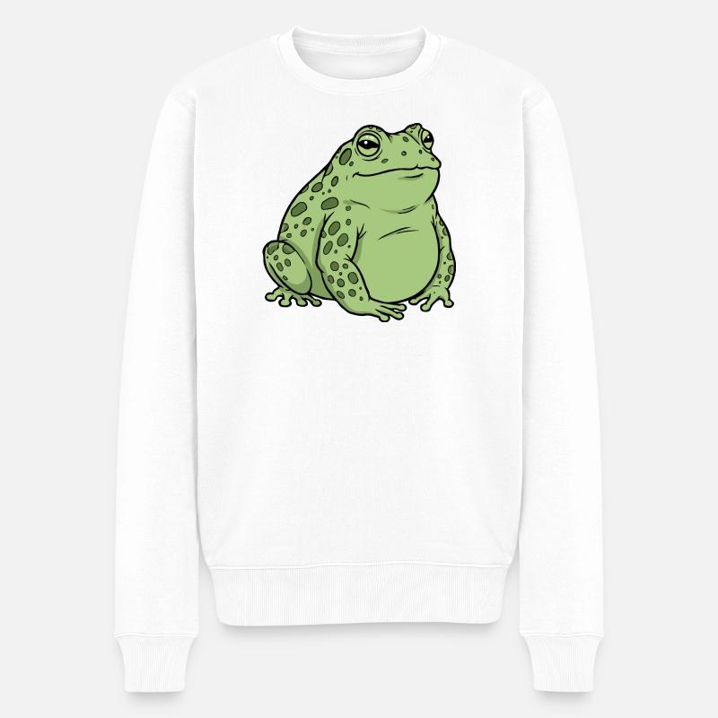 Fat toad - Men's Premium Organic Jumper - white