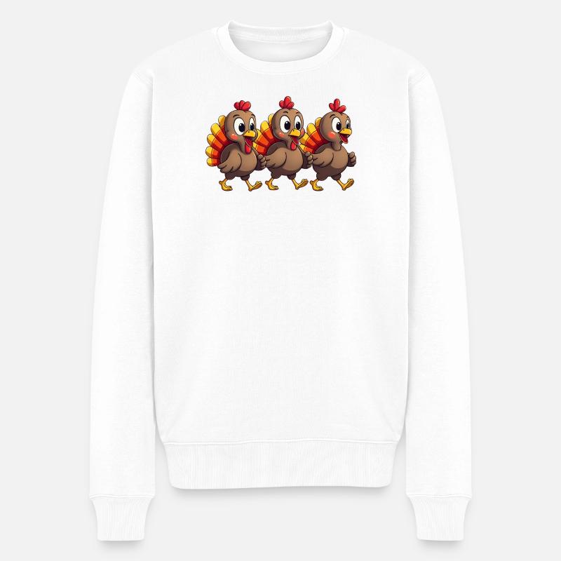 Bébé dinde de Thanksgiving - Pull Premium bio Homme - blanc