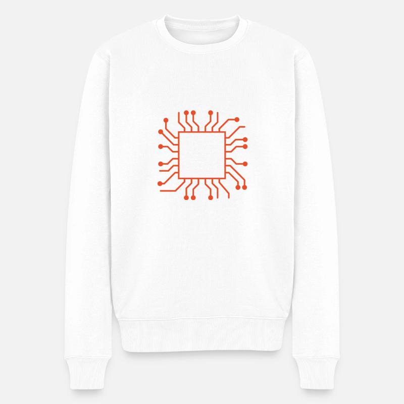 Multitasking-Modus – CPU-Überlastung erkannt - Männer Premium Bio Pullover - Weiß