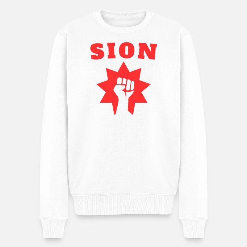 Sion - Männer Premium Bio Pullover - Weiß