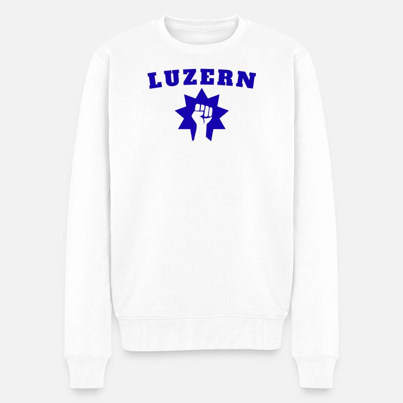 Luzern - Männer Premium Bio Pullover - Weiß