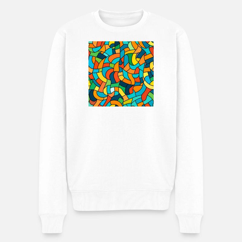 Nœud de couleur Tangle - Pull Premium bio Homme - blanc