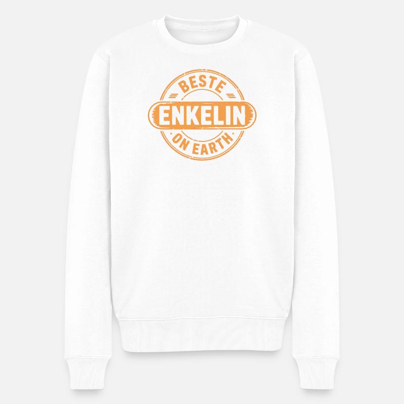 Beste Enkelin Geschenk - Männer Premium Bio Pullover - Weiß