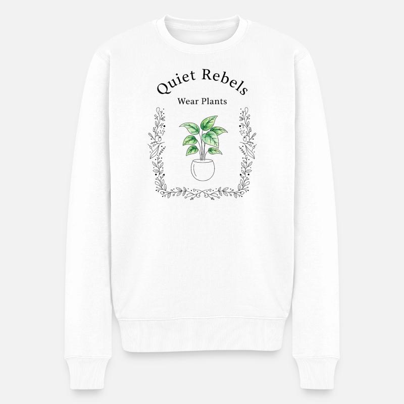 Nature Grows - Männer Premium Bio Pullover - Weiß