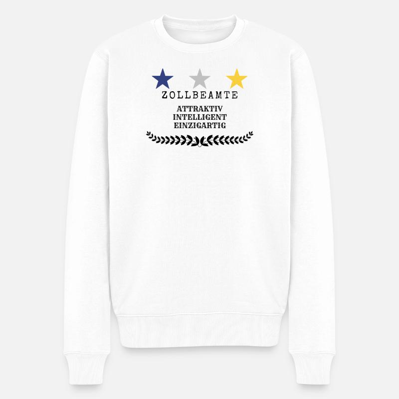 Zollbeamter  - Männer Premium Bio Pullover - Weiß