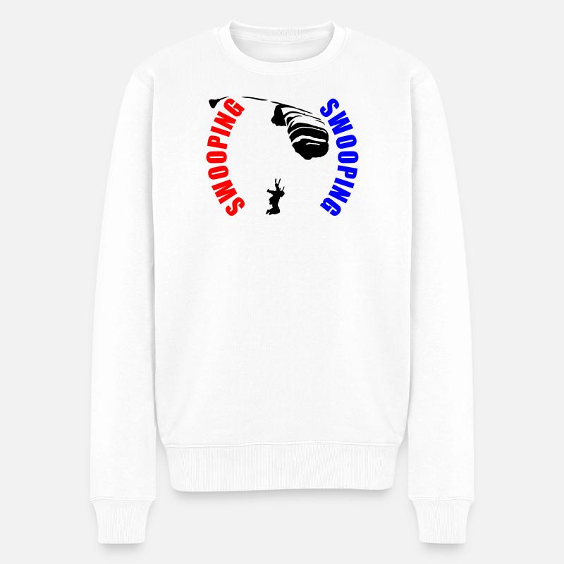 Swooping - Männer Premium Bio Pullover - Weiß