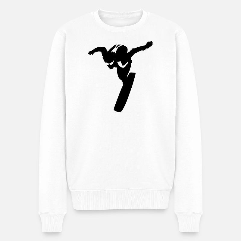 Skysurfing - Männer Premium Bio Pullover - Weiß