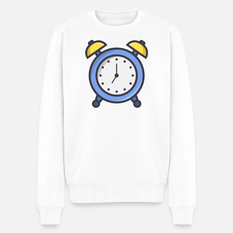 Wecker - Männer Premium Bio Pullover - Weiß