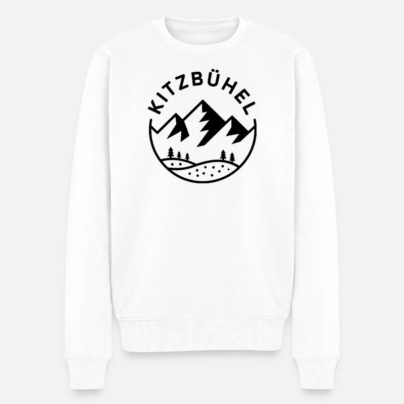 Kitzbühel - Souvenir Design - Männer Premium Bio Pullover - Weiß