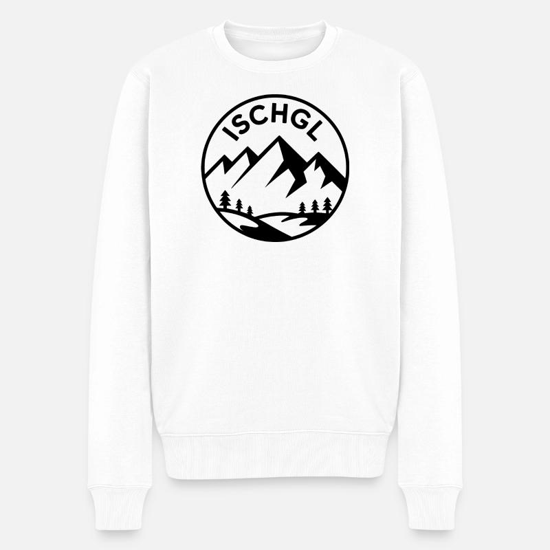 Ischgl - Souvenir Design - Männer Premium Bio Pullover - Weiß