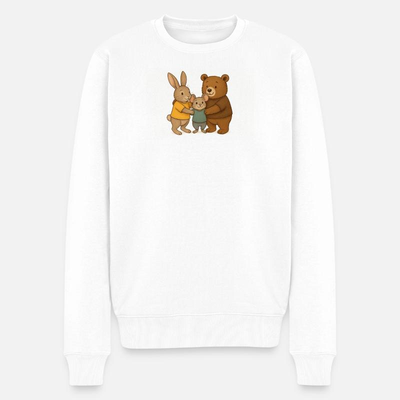 Hase_Maus_Baer_2 - Pull Premium bio Homme - blanc