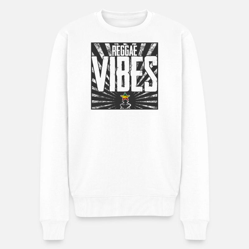 Conception Reggae Vibes - Pull Premium bio Homme - blanc