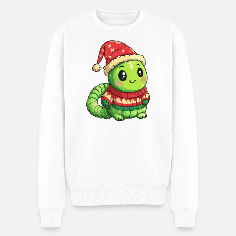 Noël du ver - Pull Premium bio Homme - blanc