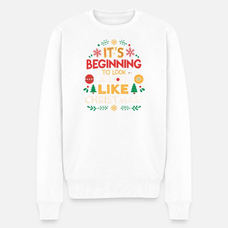 Ça commence à ressembler à Noël - Pull Premium bio Homme - blanc