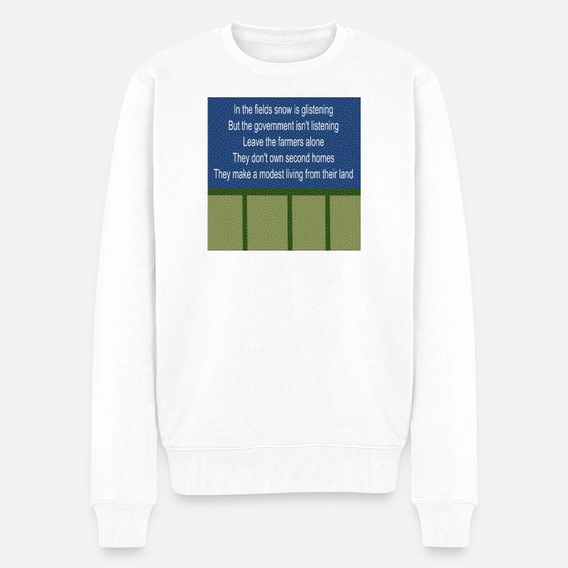 Farmers Fields Protestreim der britischen Labour-Regierung - Männer Premium Bio Pullover - Weiß